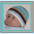 turquoise brown baby beanie
