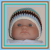 turquoise blue tan brown baby beanie