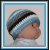 blue gray black white baby boy hat