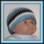 black and blue baby boys hat