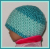 turquoise and robin's egg blue preemie boys hat