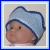 blue baby hat crown