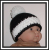 black and white newborn boy hat