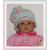 pink and mint green hat for preemie girls