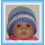 blue preemie striped beanie hat