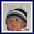 navy blue with gray and white stripes hat for baby boys