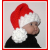 red and white santa baby hat