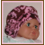 pink and brown baby girl hat