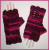 Pink And Purple Fingerless Gloves