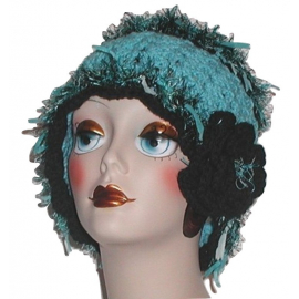 Turquoise Flapper Hat