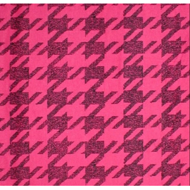 Pink Hounds Tooth Fabric
