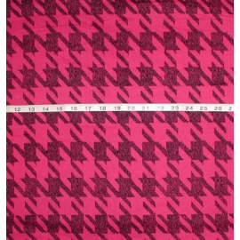 Pink Houndstooth Fabric