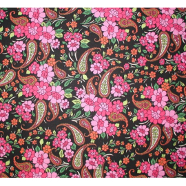 Bright Floral Canvas Like Duck Cloth Fabric