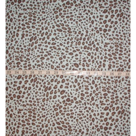 Aqua And Brown Leopard Fabric
