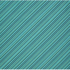 Turquoise And Brown Stripes Cotton Fabric