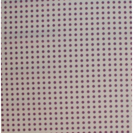 Purple Polka Dots On White Fabric