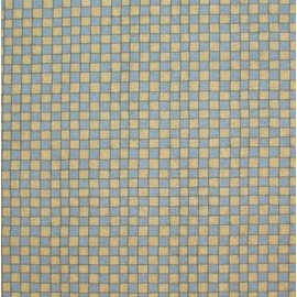 Blue And Yellow Checks Cotton Fabric