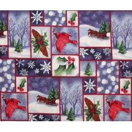 Flannel Cardinals Fabric