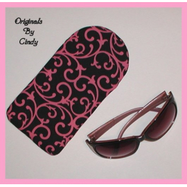 Padded Sunglasses Case Pink Black