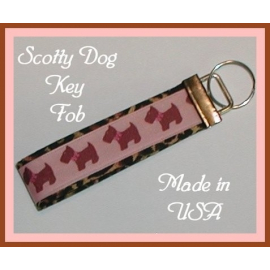 Pink Scotty Dog Key Fob
