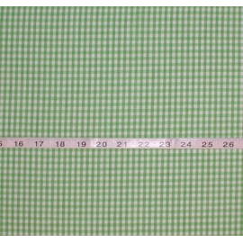 Apple Green Gingham Cotton Fabric