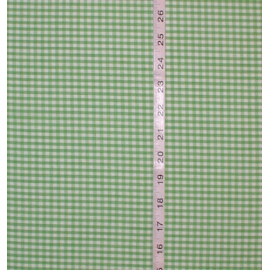 Green Gingham Checks Cotton Fabric