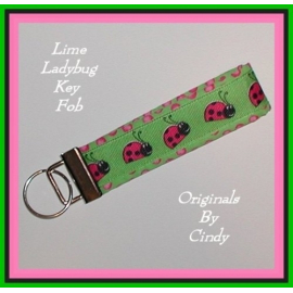 Key Chain With Ladybugs Fob