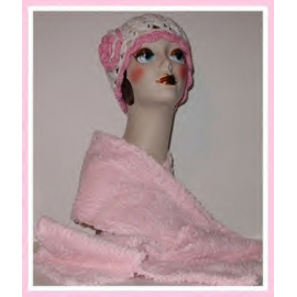 Pink Chenille Scarf