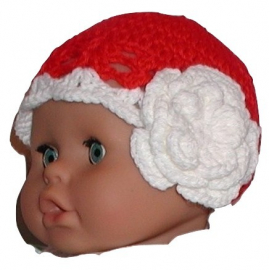 Red And White Hat For Baby Girls