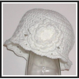 Solid White Hat For Baby Girls