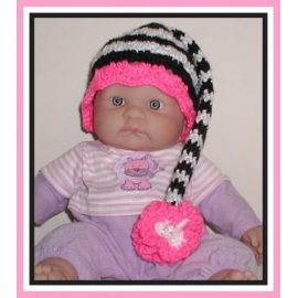 Zebra baby girl hat