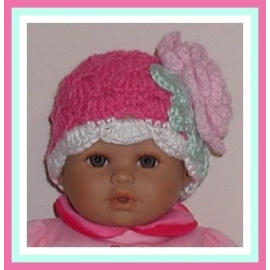 dark pink preemie girl hat