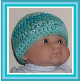 turquoise baby boy hat