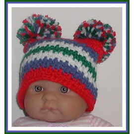 red green blue white hat for baby boy