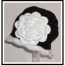 black and white hat for baby girls