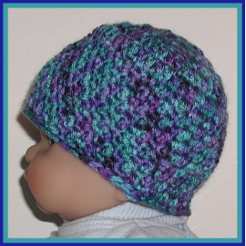 purple baby boys hat