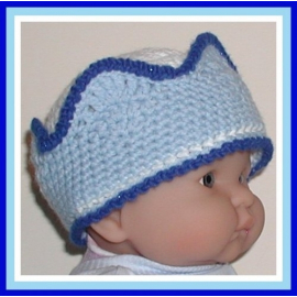 blue crown hat for baby boys