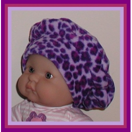 newborn girl purple beret