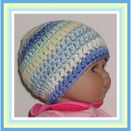 blue and yellow preemie boy hat