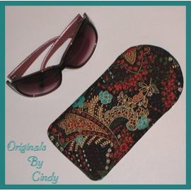 Padded sunglasses case with dark colors