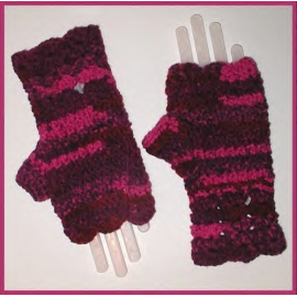 Purple Fingerless Gloves