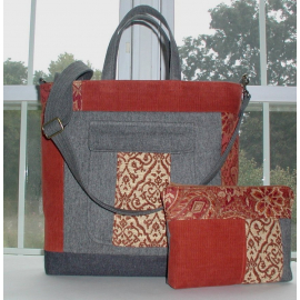 Upcycled women's briefcase