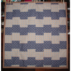 Brown Blue Baby Quilt