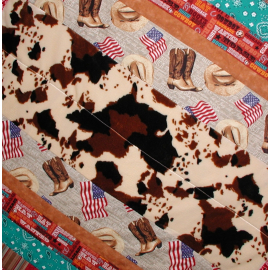 Western Toddler Cowhide Quilt