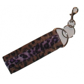 Purple Leopard Key Chain