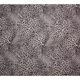 Snow Leopard Denim Fabric