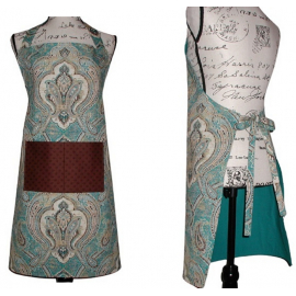 Turquoise Plus Size Up To 2X Lined Apron