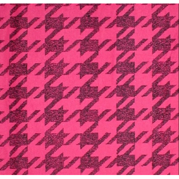 Pink And Black Houndstooth Fabric Flannel Big Print Hounds Tooth Unique Rare