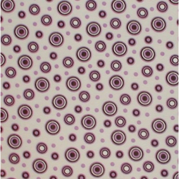 Purple Circles And Dots Cotton Fabric, Purple And Lavender Polka Dot Cotton Fabric