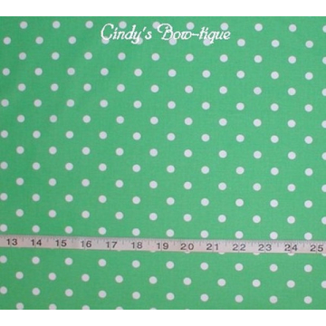 Creme D'Menthe Fabric, Lime Polka Dot Fabric, Lime Green White Polka Dots Fabric